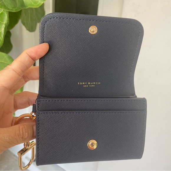 Navy ‼️ Tory Burch EMERSON CARD CASE 157146 Navy color - Picture 8 of 13